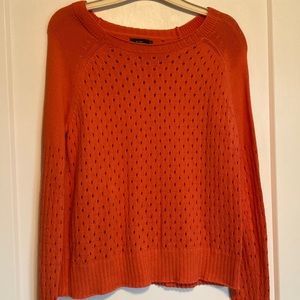 Kate spade Saturday size small orange, mesh, lightweight sweater